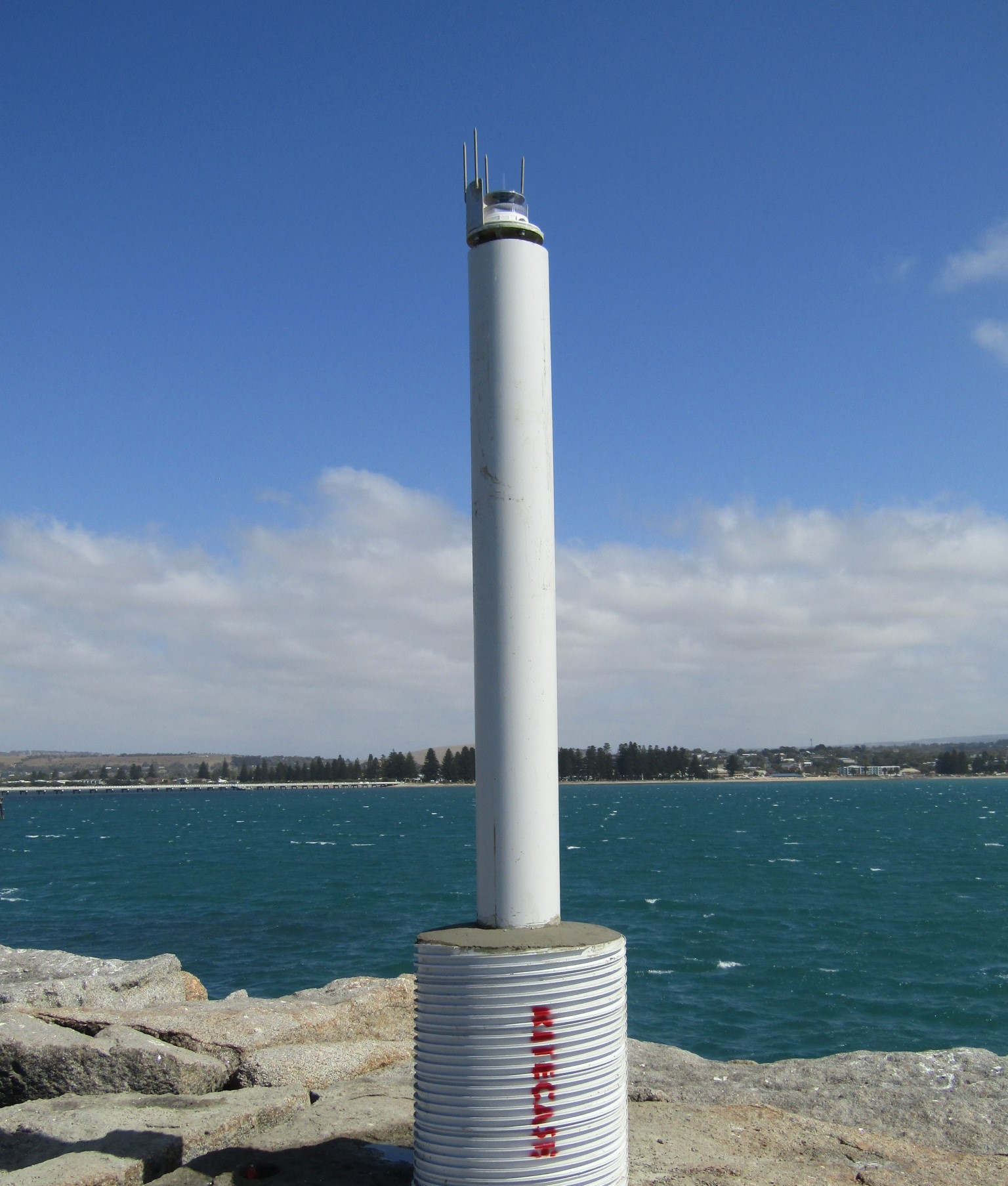 Upgraded beacon at Granite Island