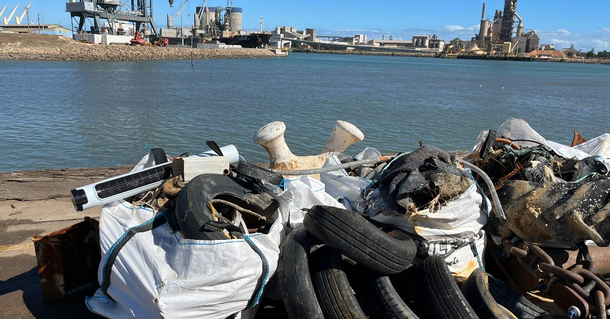 Rubbish collected as part of the Port River dredging 