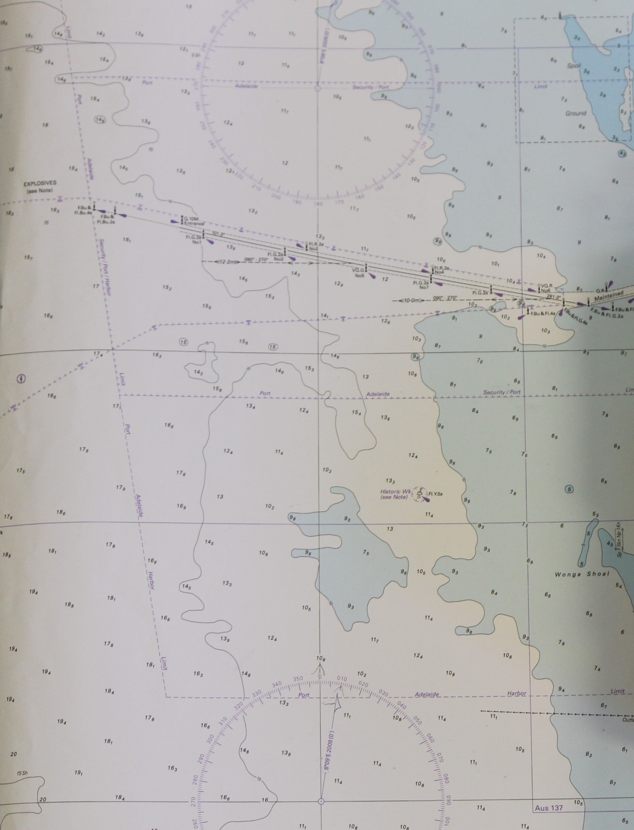 close up of a nautical chart